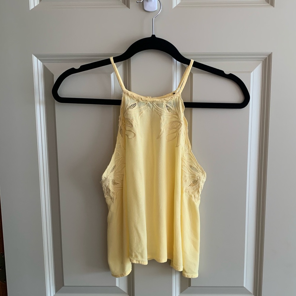 Light Yellow PacSun Halter Tank
